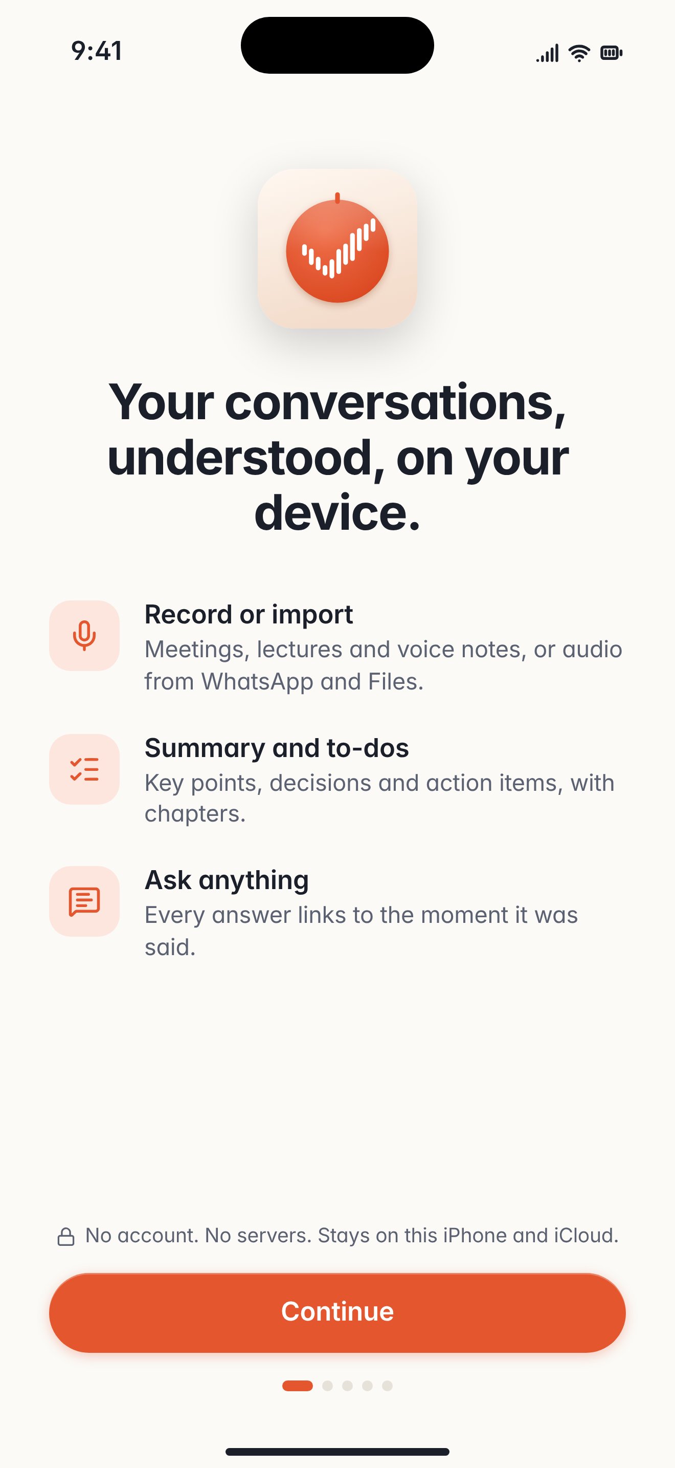 iPhone onboarding.
