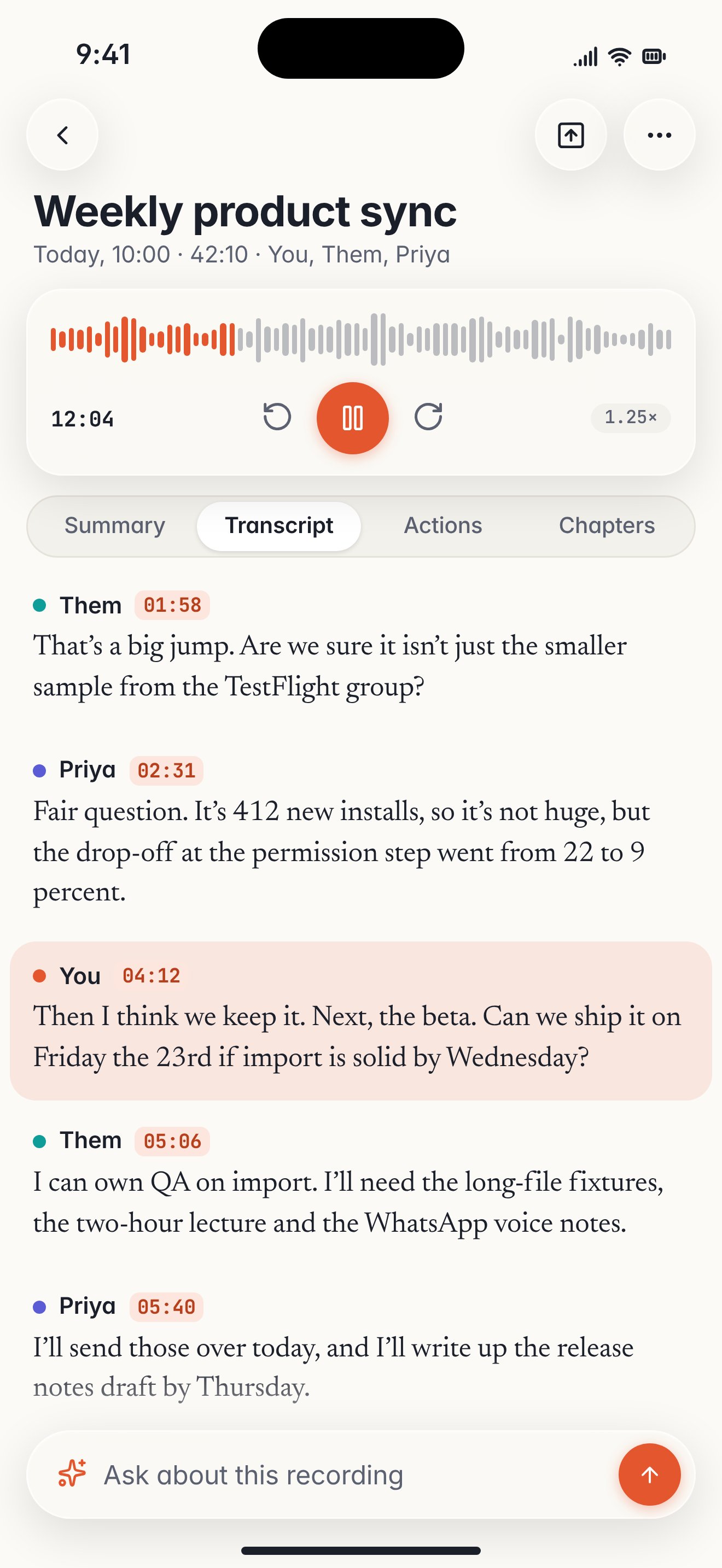 iPhone transcript.