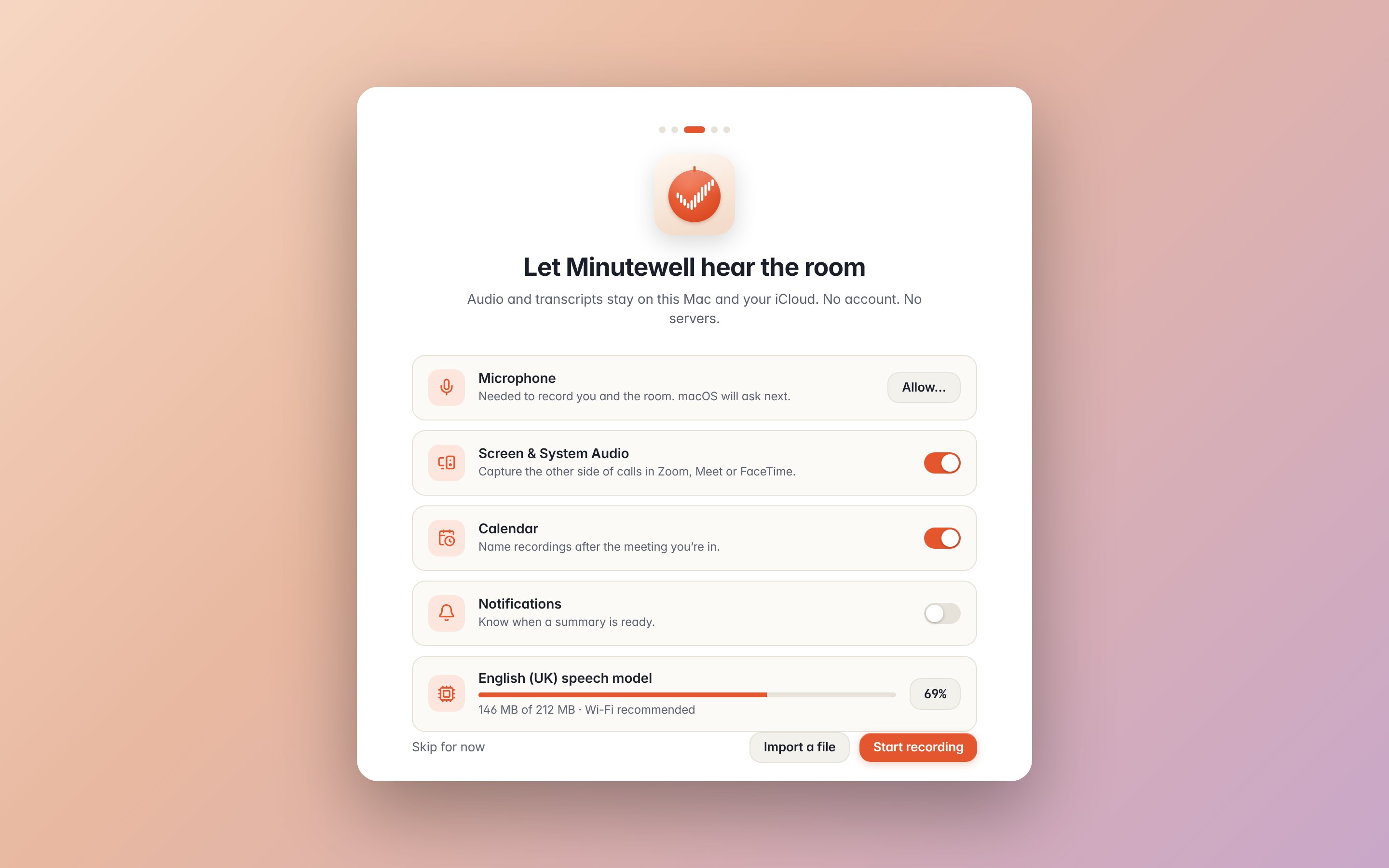 Mac onboarding.