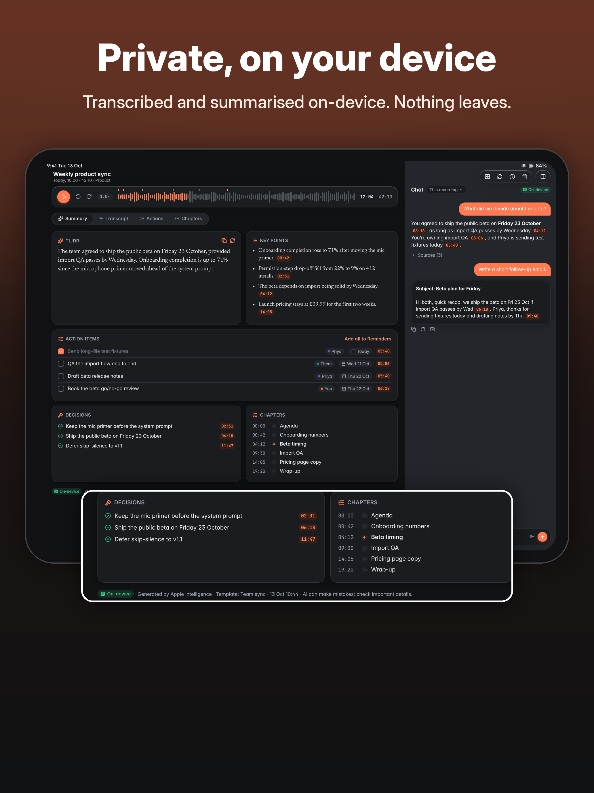 Privacy on iPad.